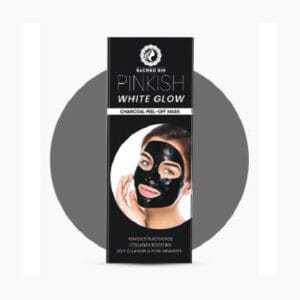 Pinkish White Glow Charcoal Black Peel Off Mask